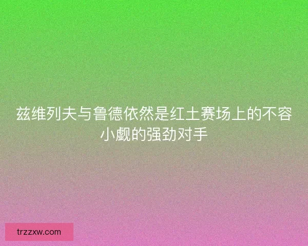 兹维列夫与鲁德依然是红土赛场上的不容小觑的强劲对手 兹维列夫与鲁德依然是红土赛场上的不容小觑的强劲对手